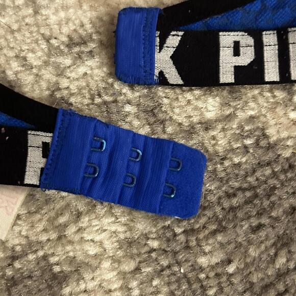 Pink by Victoria Secret Blue Lace Wear Everywhere Push Up Bra 32C - Picture 4 of 5